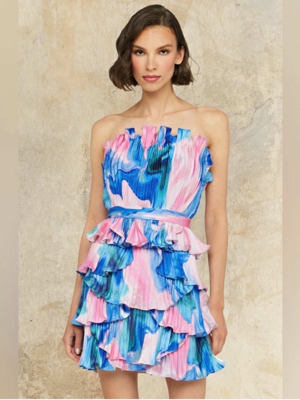 AMUR 'Jayda' Pleated Shell Dress Size 6